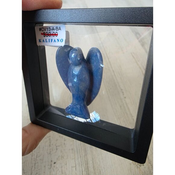 Kalifano blue adventure anxiety angel crystal stone statue figurine - Picture 3 of 5